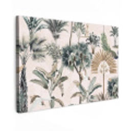 Bladeren - Monstera - Jungle - Tropical Tuinposter op houten frame 2 cm dik klein -3d