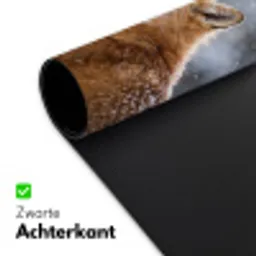 Vos - Sneeuwval - Portret - Winter - Sfeervol Muismat XXL klein -sfeer2