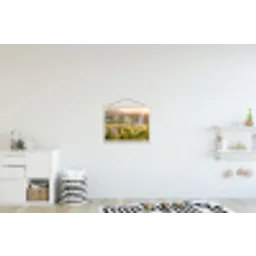 Vlinders - Waterval - Bloemenveld textielposter latten blank klein -kinderkamer