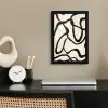 Abstract - Lijnen - Modern - Beige fotolijst zwart zonder passe partout klein -sfeer1