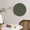 Groen - Effen kleur - Olijfgroen Wandcirkel kunststof plaat 5mm dik klein 188 -sfeer4