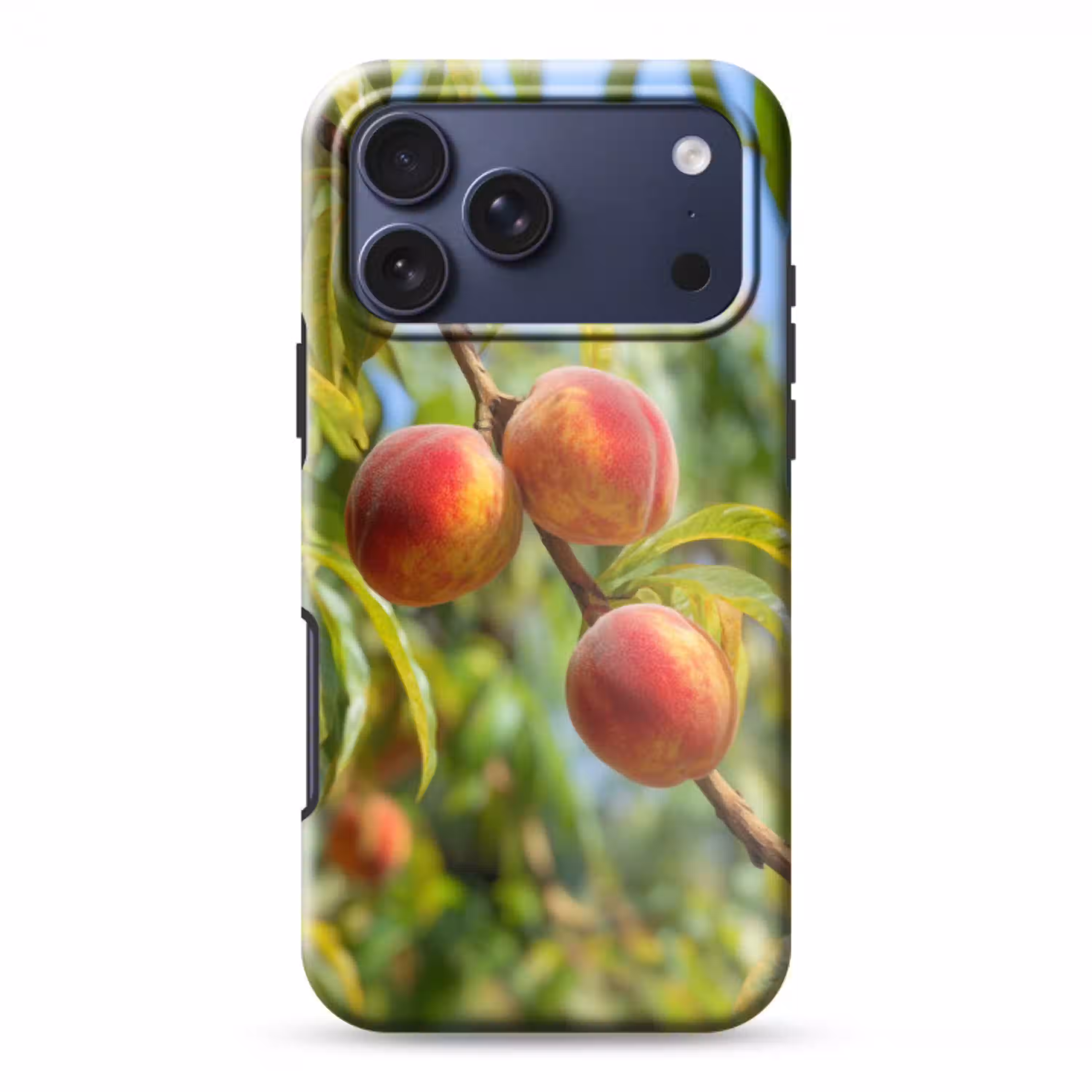 Perzik - Bladeren - Zonlicht Toughcase MagSafe Apple iPhone 17 Pro Max klein -3d