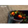 Vrouw - Zwart - Bessen - Bramen - Appels Placemat vinyl groot -closeup