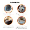 Blauw - Wit - Lijnen - Patroon Inductie beschermer vinyl 3mm klein 276 -zzzzzzz-td-werking