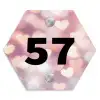 Hartvormige gloed - Traditioneel Naambord Hexagon klein -3d