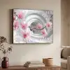 Bloemen - Tunnel - Abstact - 3D effect Textielframe zwart klein -sfeer3