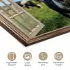 Doorkijk - Koe - Weiland - Dieren - Natuur poster papier klein -closeup_NL