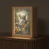 Uil - Vogels - Bloemen - Natuur Light Box met kabel (Tafellamp) klein -z3d_website