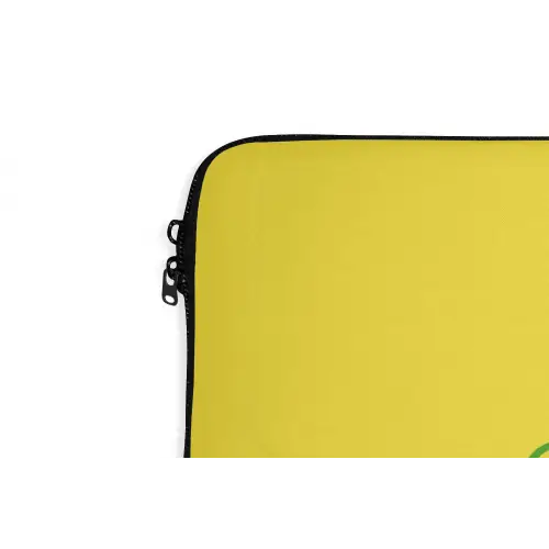 Mij niet bellen - Telefoon - Geel laptophoes neopreen klein -detail