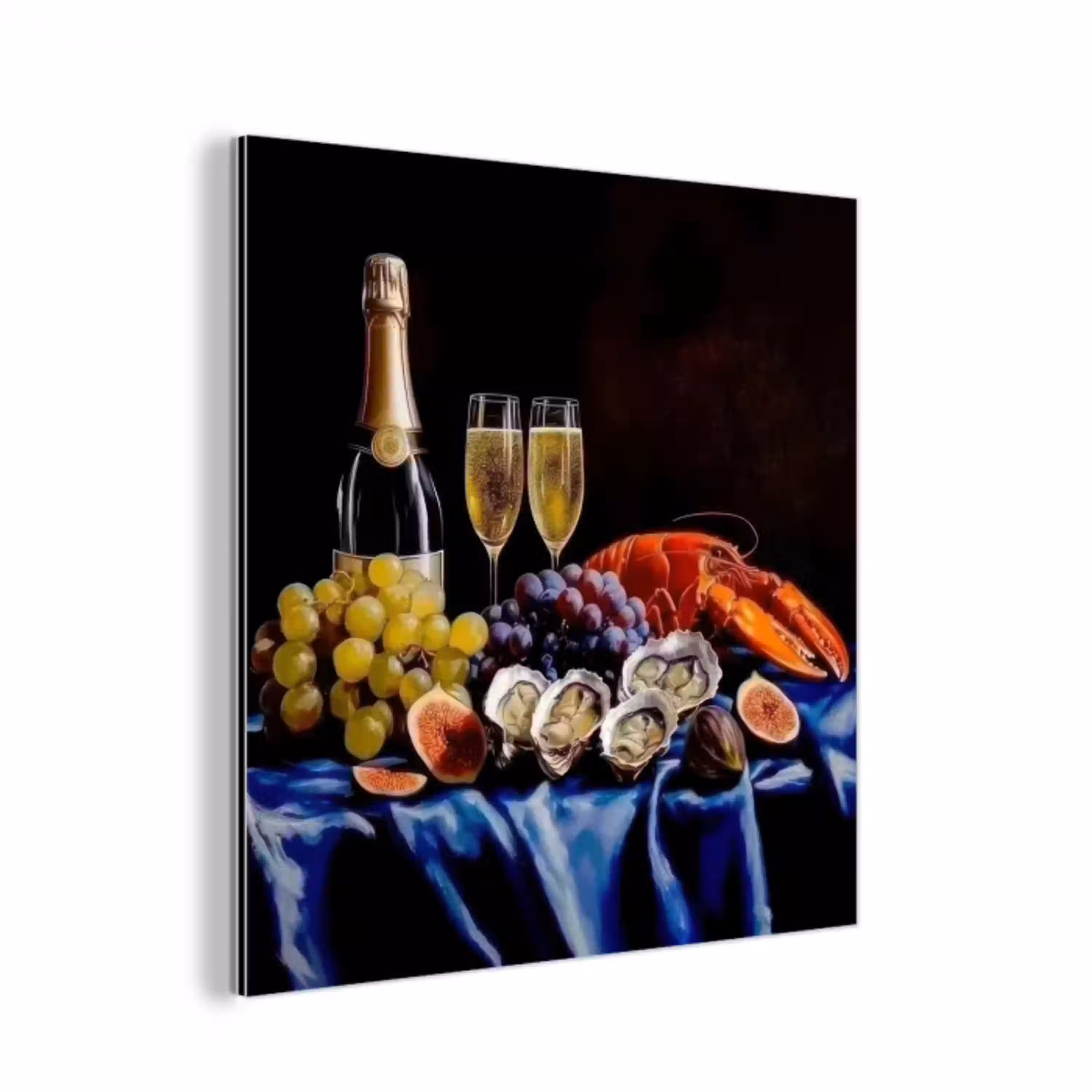Champagne - Luxe - Oesters aluminium wit klein -3d