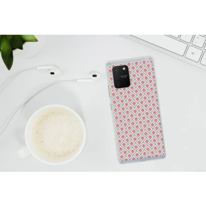Retro - Ruit - Hartjes - Patroon Telefoonhoesje Samsung Galaxy S10 Lite klein 364 -oordopS10Lite