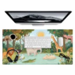 Jungle - Oase - Dieren - Kleurrijk Muismat XXL klein -3d