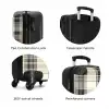 Klassiek geruit patroon in beige NBS - Handbagage koffer - Unisex middel zzzzzzzbolletjes_ENG