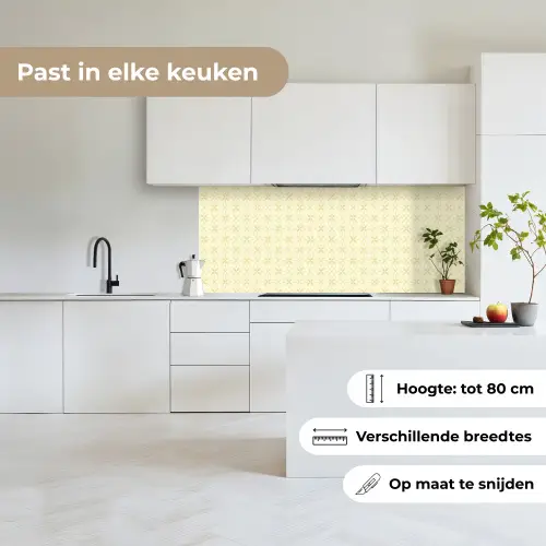 Patroon - Subtiel - Geel keuken achterwand 2 middel 871 -sfeer4_NL