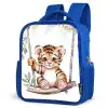 Tijger - Dier - Kinderen - Jungle Kinderrugzak - Blauw middel -schuin