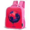 Voetbal - Verf - Blauw - Rood Kinderrugzak - Roze middel -schuin