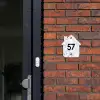 Lichtblauw marmer - Traditioneel Naambord Huisje klein -sfeer2