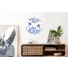 Modern - Vogels - Delfts - Blauw Wandcirkel aluminium klein -kantoor