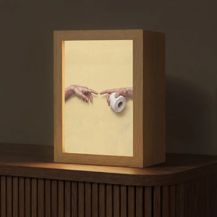 Klassiek - Kunst - Humor Light Box met kabel (Tafellamp) klein -z3d_website