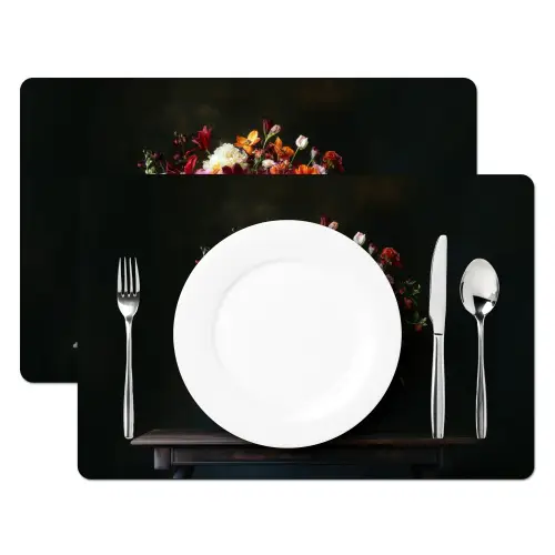 Quote - Bloemen - Vaas - Neon Placemat vinyl groot -zzsfeer2_Kitchenyeah-website