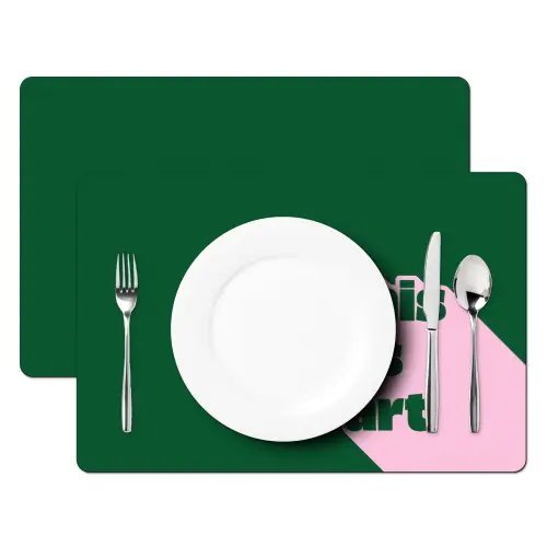 This is art - Schaduw - Roze Placemat vinyl groot -zzsfeer2_Kitchenyeah-website