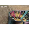 Explosie - Goud - Kleurrijk - Abstract Placemat vinyl groot -closeup
