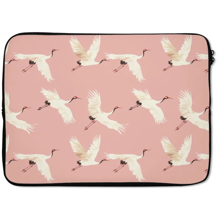Modern - Kraanvogels - Roze laptophoes neopreen klein 279 -zkaufland3dotto