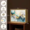 Abstract - Kunst - Gold - Blauw Light Box met batterij (Wandlamp) middel -USP_websiteoverzichtNL