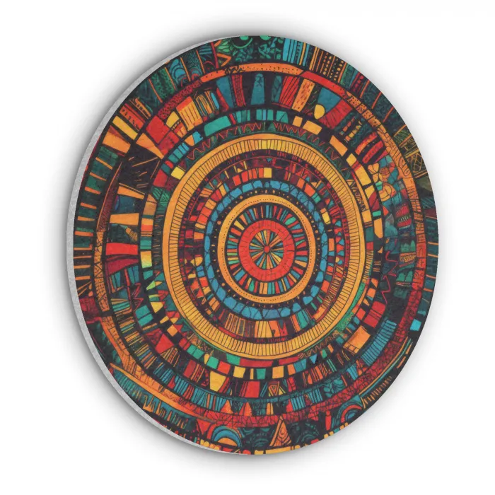 Mandala - Cirkels - Patronen Akoestische PET Vilt - Rond klein -3d