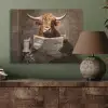 Schotse hooglander - Krant - Toilet PET vilt klein -sfeer2