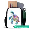 zeeschildpad vol kleuren Rugzak - Zwart middel -inhoud_NL