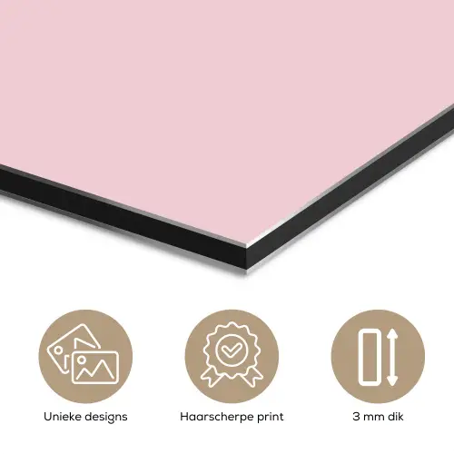 You're doing great - roze - 3D aluminium wit klein -closeup_NL