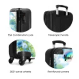 Daantje Dino NBS - Handbagage koffer - Kinderen Unisex middel zzzzzzzbolletjes_ENG