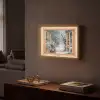 Bos - Winter - Bomen - Natuur - Pad - Doorkijk Light Box met batterij (Wandlamp) middel -sfeer1