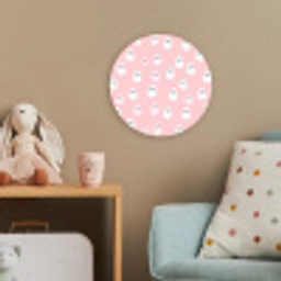 Spookjes - Patroon - Roze Wandcirkel kunststof plaat 5mm dik klein 188 -tsfeer1_kind