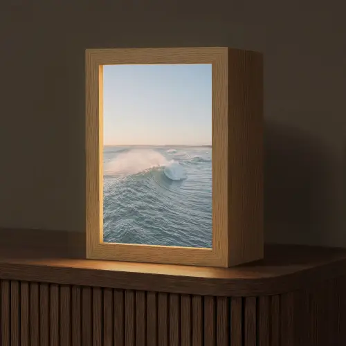 Golf - Zee - Water Light Box met kabel (Tafellamp) klein -z3d_website