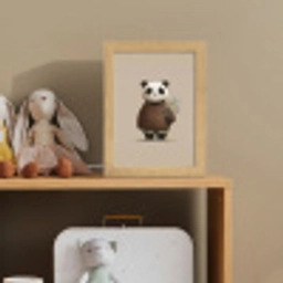 Panda - Blauwe bloemen - Zachtheid Light Box met kabel klein -sfeer2_kind