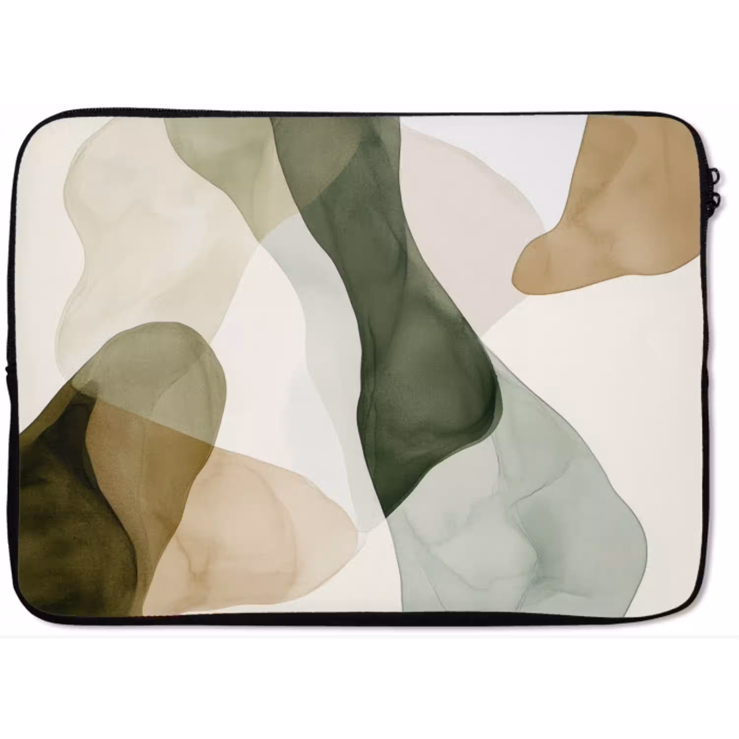 Japandi - Abstract - Groen laptophoes neopreen klein -zkaufland3dotto