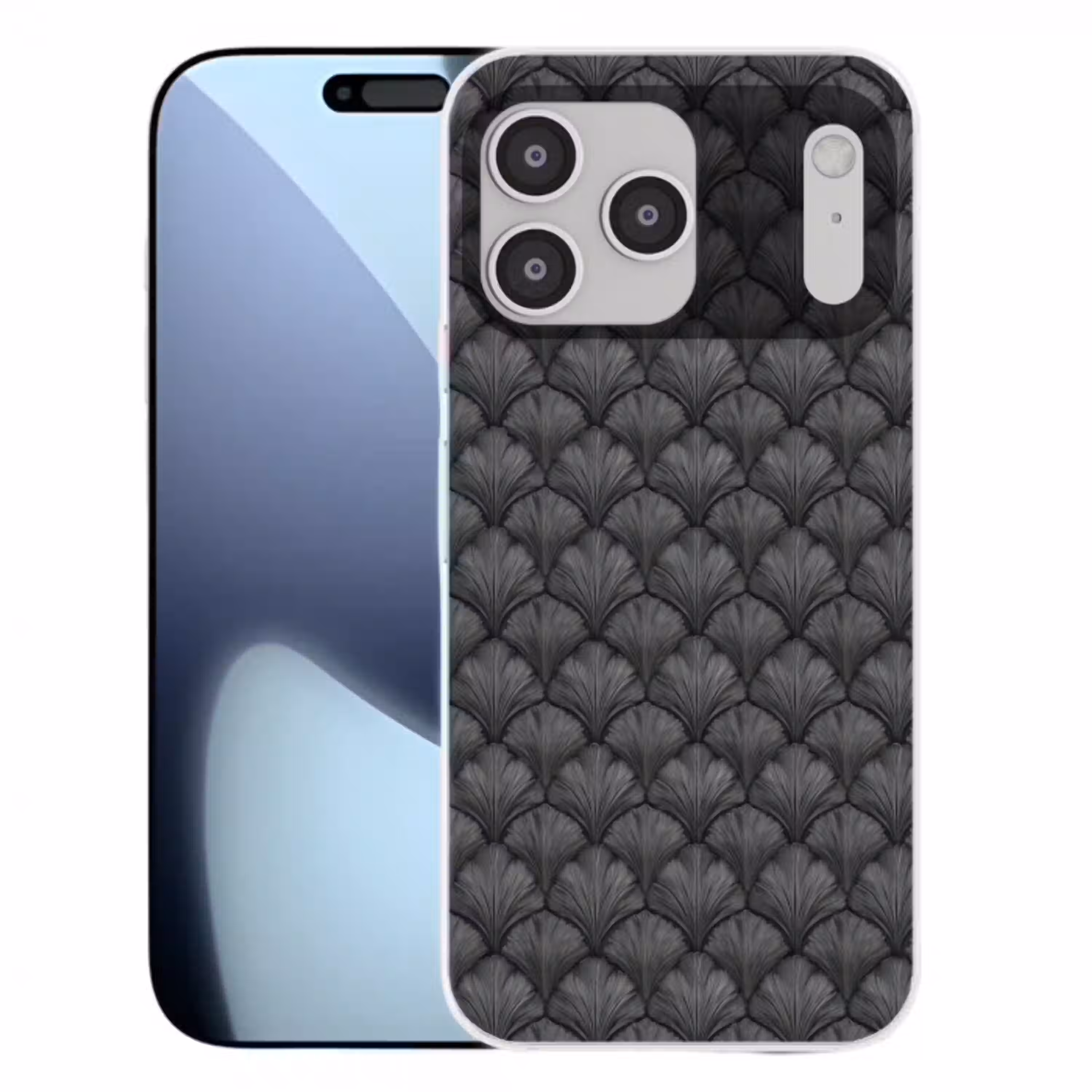 Waaier - Motief - Grijs Telefoonhoesje iPhone 17 Pro Max klein 879 -3d