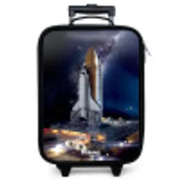 Spaceshuttle die kan opstijgen Kinderkoffer - Zwart klein -zzz_website3d