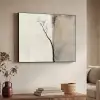 Wabi sabi - Plant - Beige Textielframe zwart klein -sfeer3