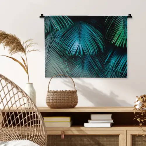 Tropical - Jungle - Bladeren - Groen Wandkleed katoen klein -sfeer5