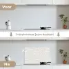 Schubben - Wit - Elegant keuken achterwand spatscherm klein 900 -voor_na_NL