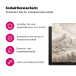 Landschap - Bergen - Meer - Natuur Inductie beschermer vinyl 3mm klein -zzzzzzz-lf-ups