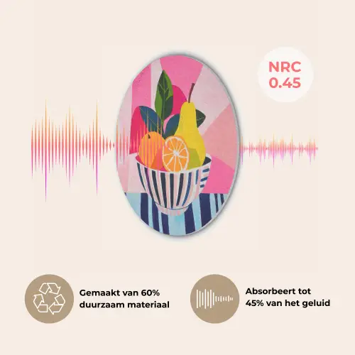 Fruit - Abstracte achtergrond - Roze Akoestische PET Vilt - Rond klein -USP_NL