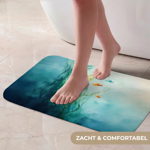 Waterplanten - Vissen - Kleurrijk - Water Badmat klein -USP_ZachtNL