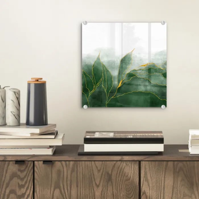 Marmer - Groen - Luxe - Goud - Marmerlook plexiglas 5mm klein -sfeer1