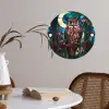 Uil - Mozaïek - Maan - Nacht Wandcirkel behangsticker klein -sfeer3