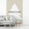 Kerstboom - Japandi - Christmas - Beige fotobehang vinyl groot -woonkamer