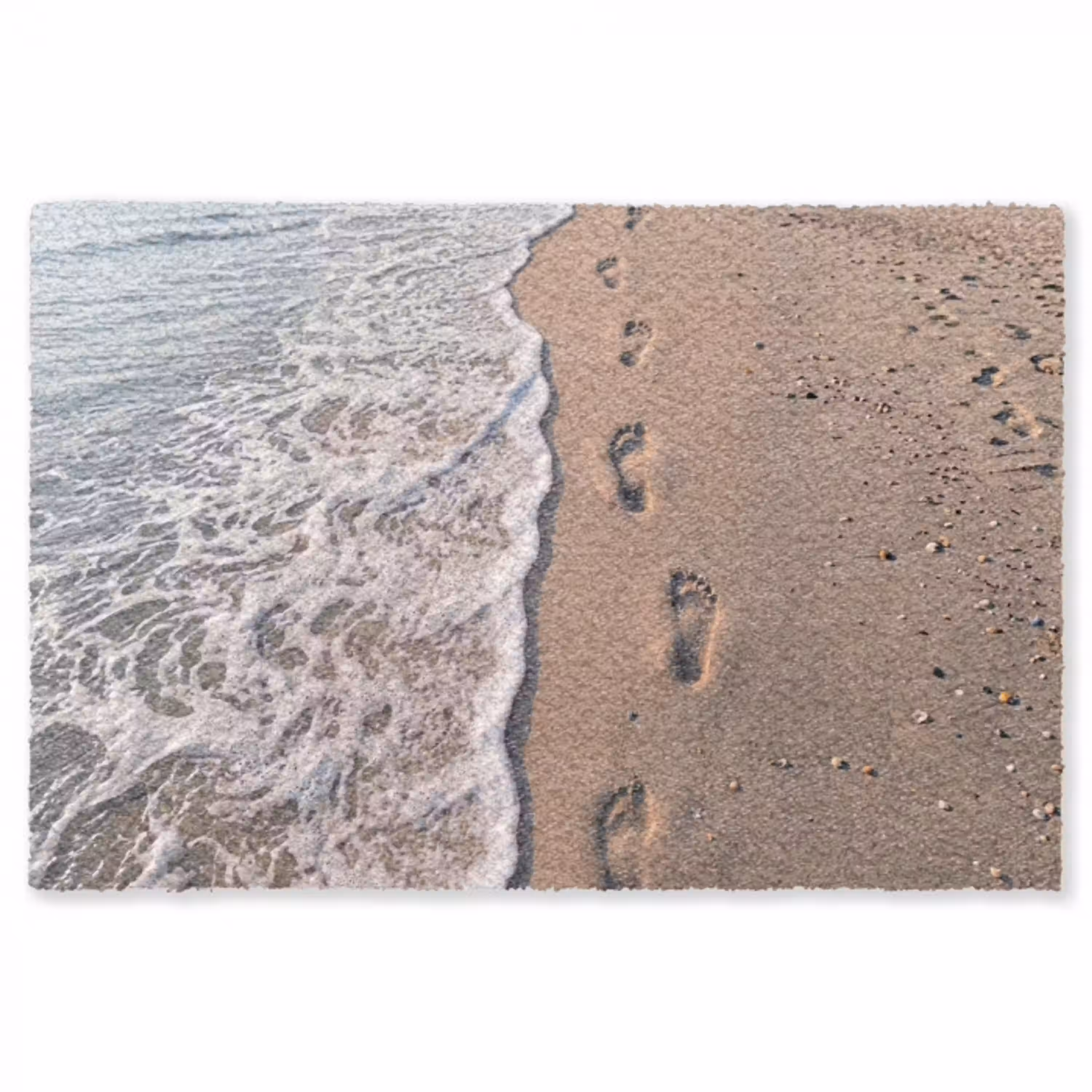 Voetstappen - Vloedlijn - Zee Vloerkleed Rechthoek klein -3d